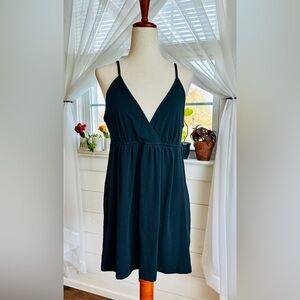 Express black v-neck empire-waist tank top. 
Size: Large